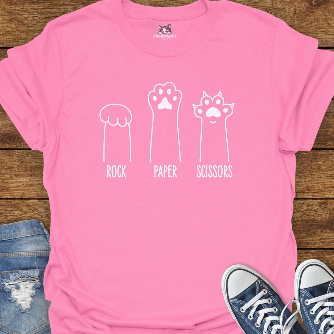 Rock Paper Scissors Cat Paws T-Shirt