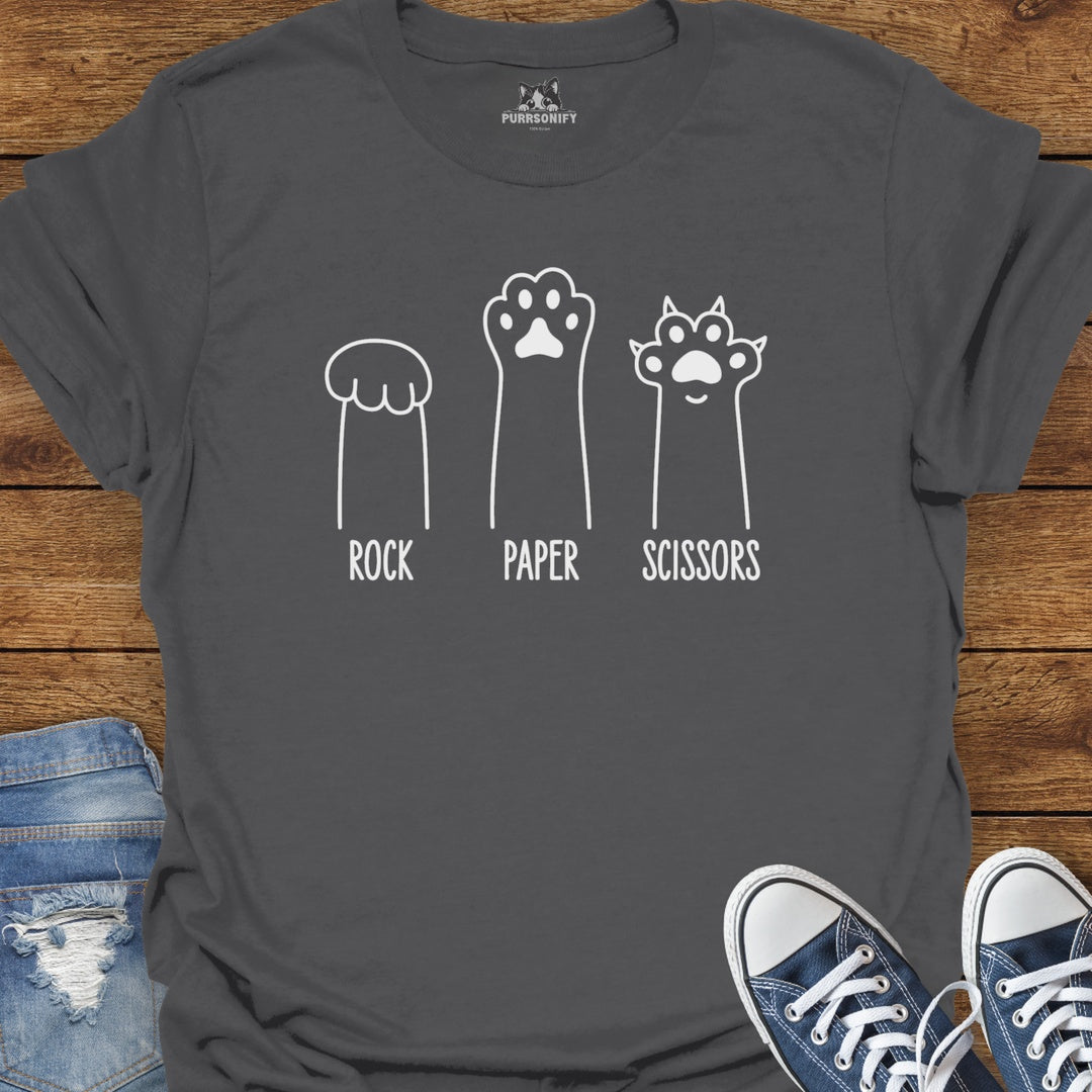 Rock Paper Scissors Cat Paws T-Shirt