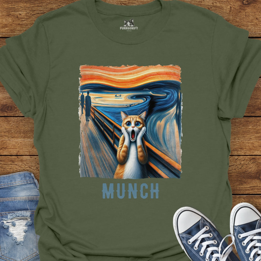 Scream-ing Cat by Munch T-Shirt