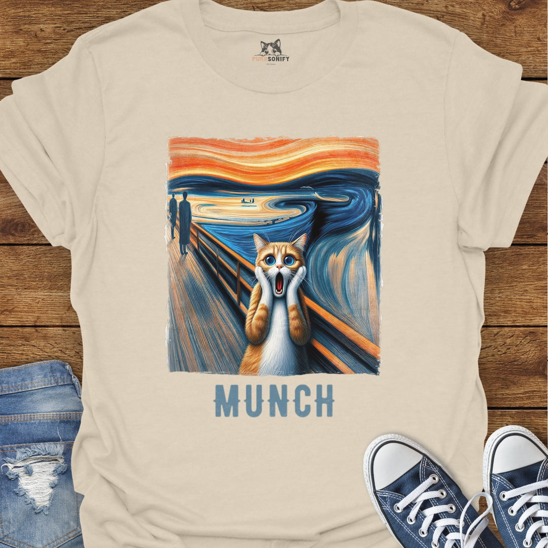 Scream-ing Cat by Munch T-Shirt