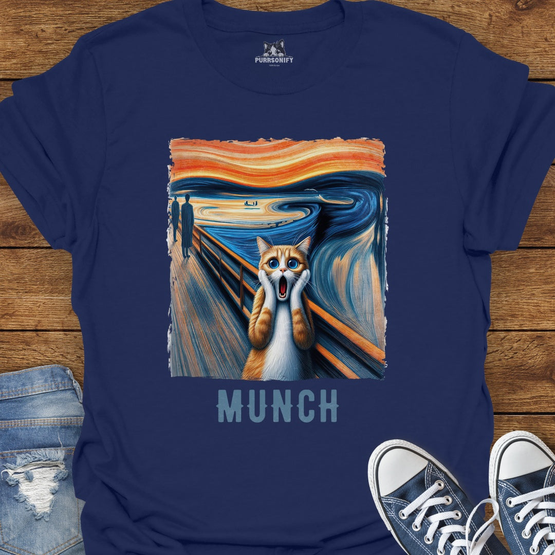 Scream-ing Cat by Munch T-Shirt