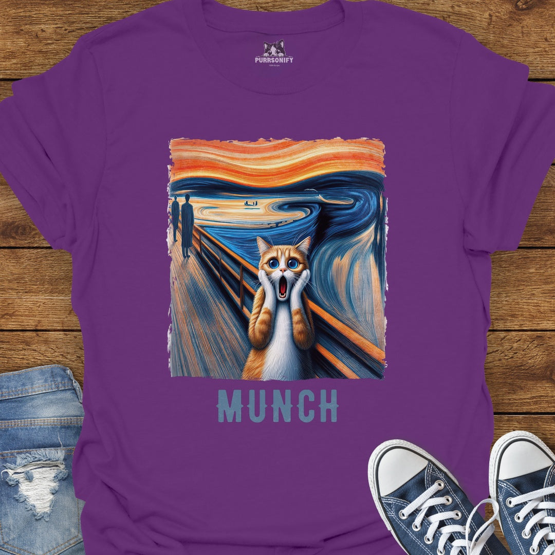 Scream-ing Cat by Munch T-Shirt