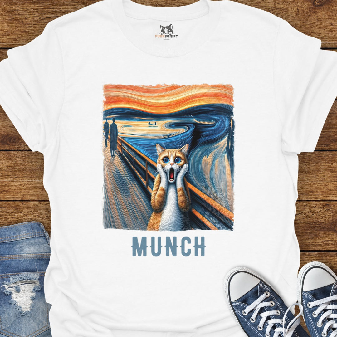 Scream-ing Cat by Munch T-Shirt