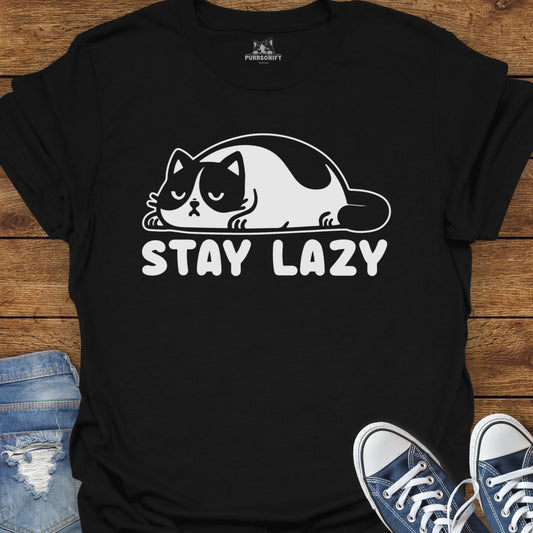 Stay Lazy Cat T-Shirt