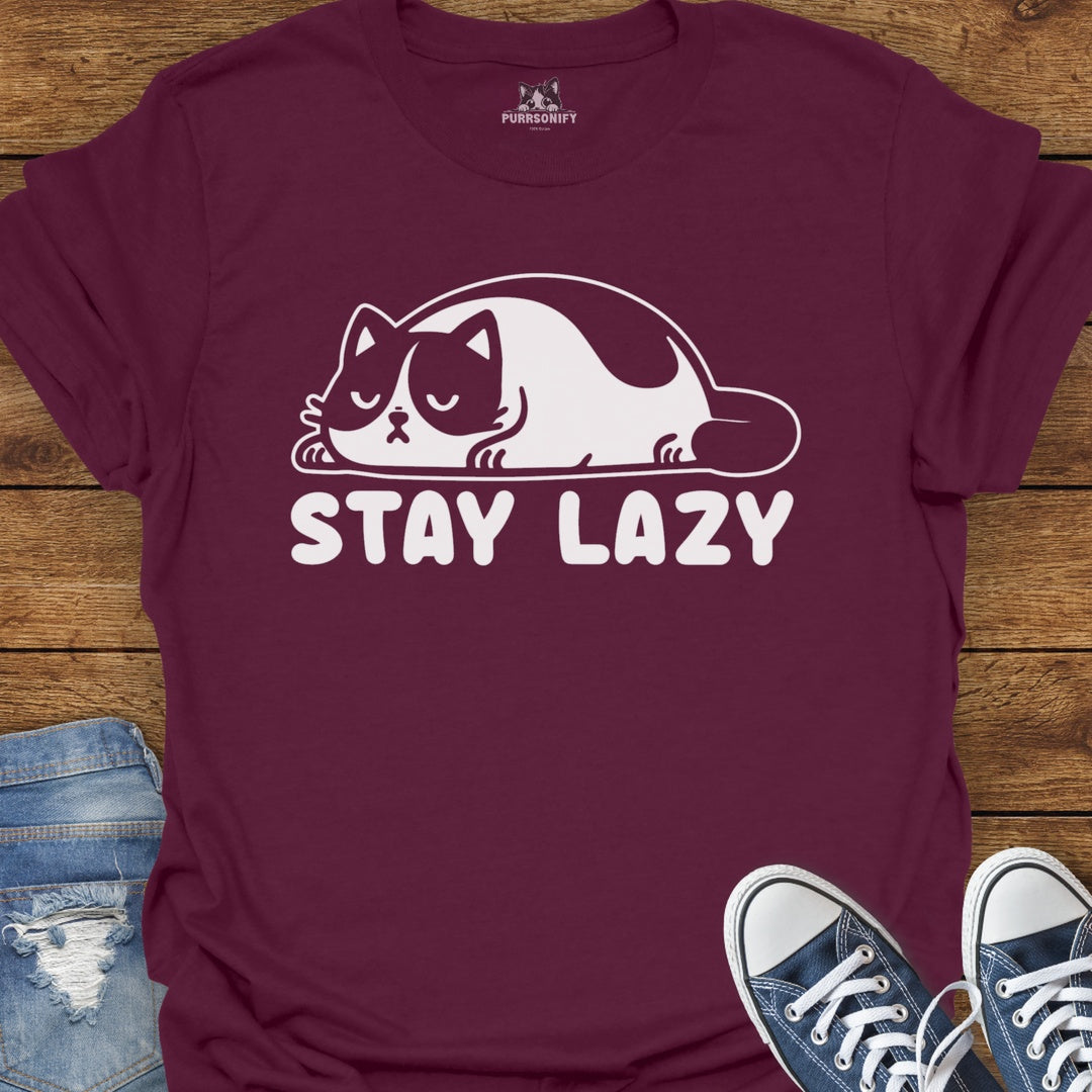Stay Lazy Cat T-Shirt