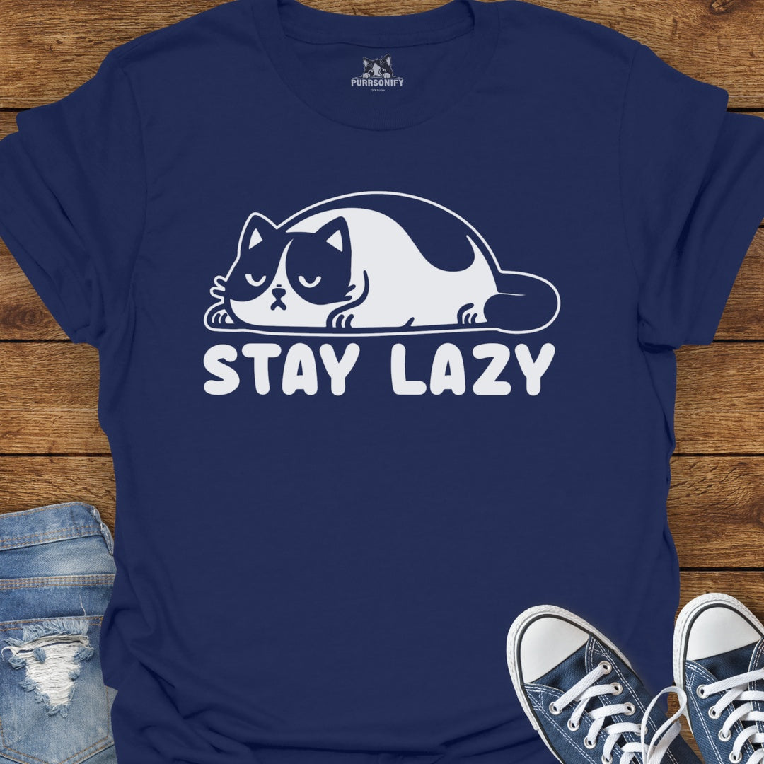 Stay Lazy Cat T-Shirt
