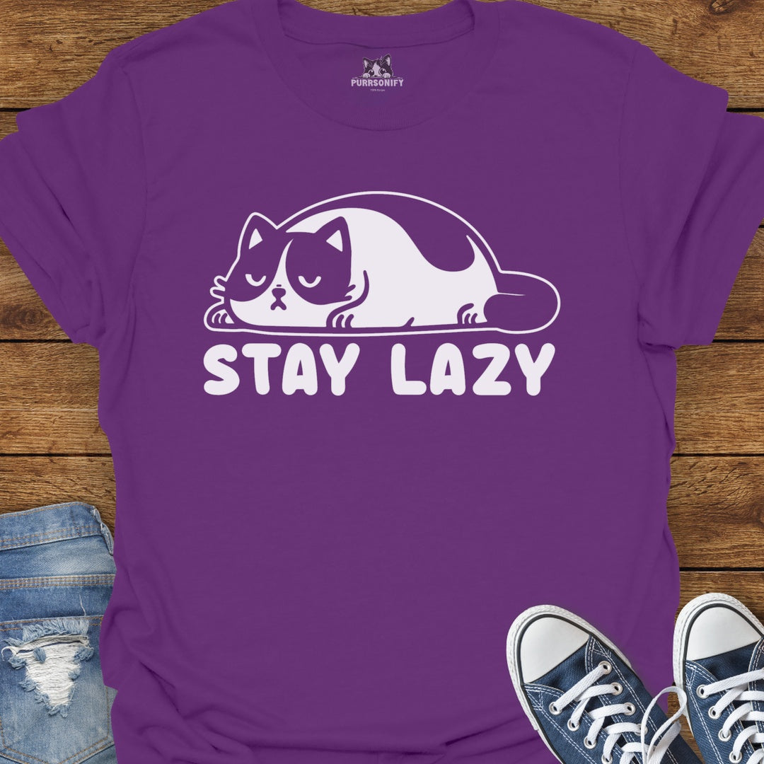 Stay Lazy Cat T-Shirt