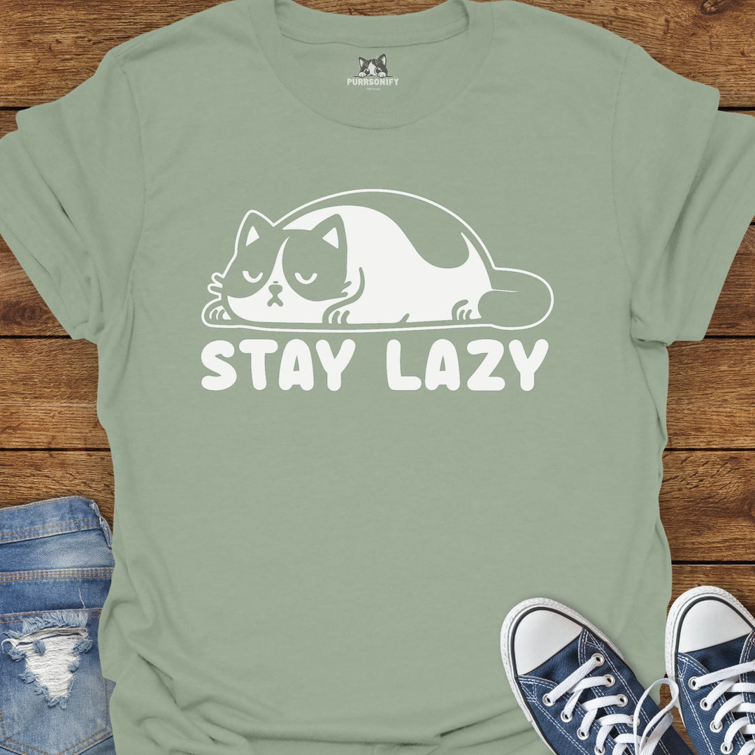 Stay Lazy Cat T-Shirt