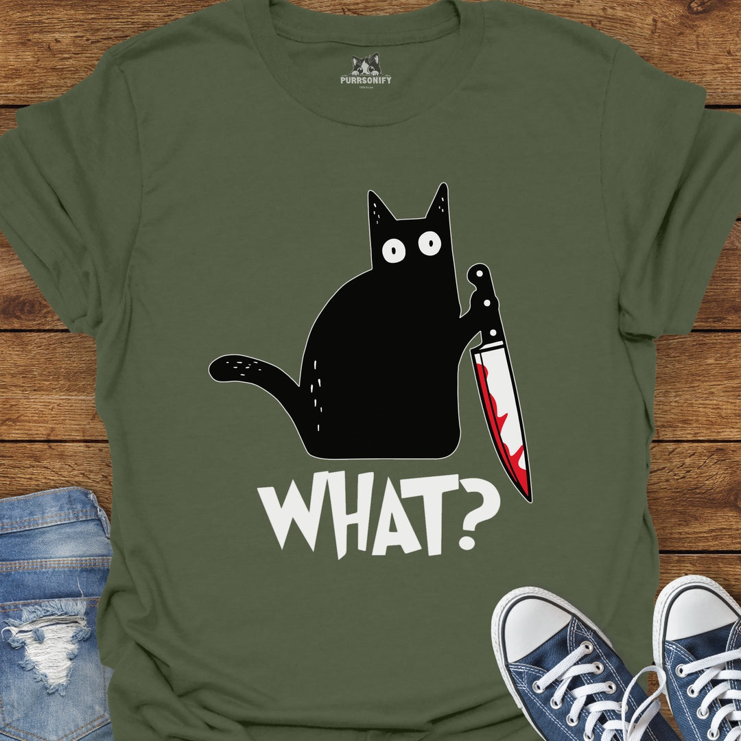 What? Suspicious Cat Cat T-Shirt