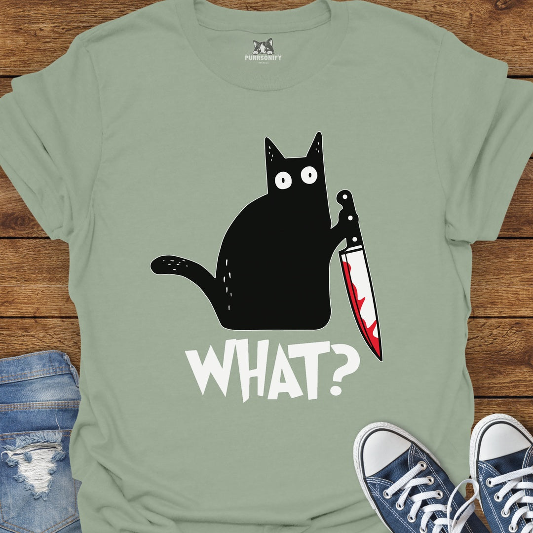 What? Suspicious Cat Cat T-Shirt